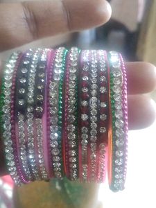 Diamond Fibre Bangles Set.