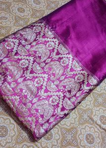 Pure Banarasi Silk Saree With Handloom Sare