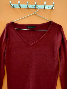 Maroon Light Winter Sweater