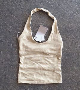 ✨ Zara butter yellow Halter Top 🧈