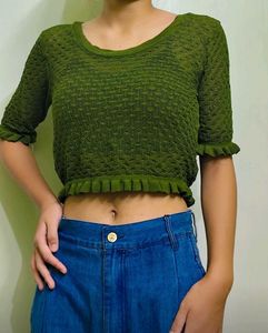 Zara Olive Tops