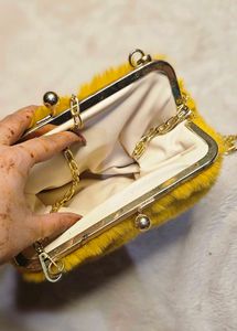 Fuzzy Yellow Clutch