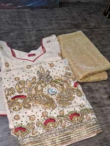 Embroidered Indian  Kameez Dupatta
