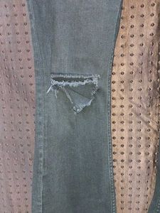 H&amp;M Black Ripped Bootcut Jeans
