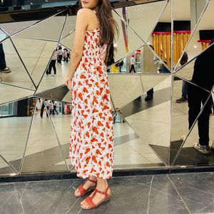 Butterfly Print dress (adjustable Straps)