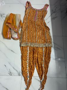 Patiyala Suit Yellow Dress Wedding Party Festival