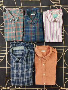 Men 5 Branded Shirts Combo