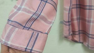 DNMX Pink Checked Oversized Shirt