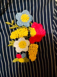 Max Floral Pure Cotton Ribbon Top Brand New