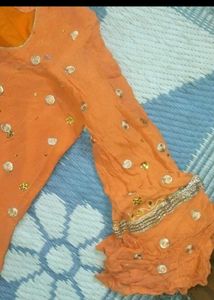 Orange Kurta Set