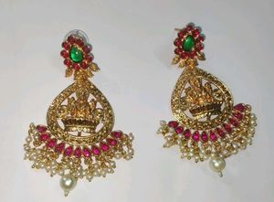 Gold-Tone Lakshmi Earrings