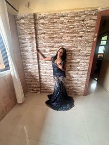 Floral Sequin Evening Gown