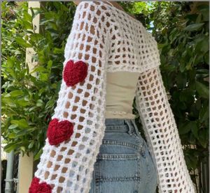 Crochet Heart Sleeve Shrug