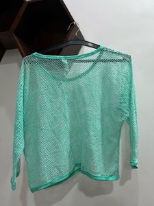 Mint Green Mesh Top