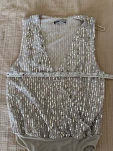 Zara Sequin Sleeveless Top