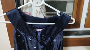 Paisley Print Kurti With Side Slits And Boat Neck