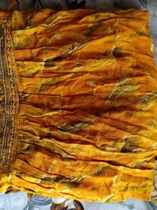 Yellow, Gold Mixed Colour Cotton  Kurtha