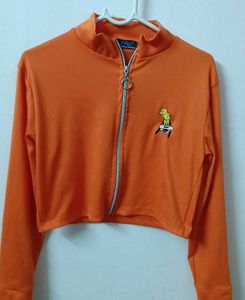 Orange Goofy Zip-Up Jacket