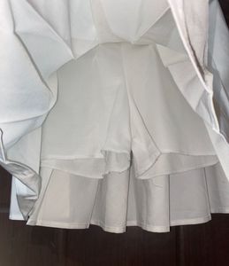 White Pleated Mini Skort