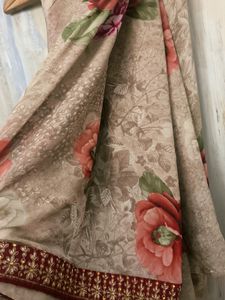 Pastel Colours Print Saree