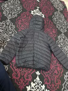 Black Hooded Puffer Jacket