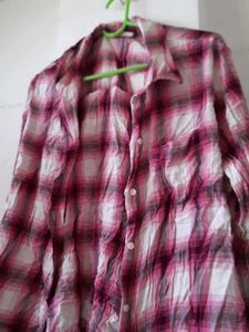 Pink Plaid Shirt