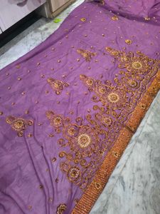 Vintage purple saree.