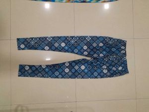 Blue Patterned Leggings