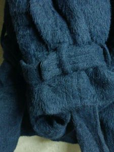 Stylish Winter FurJacket Woolen Coat Blue