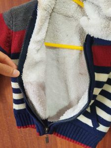 2 Striped Zip-Up Wool Jaket for Kids
