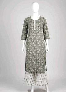 Elegant Floral Print Kurta Set