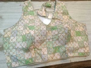 Light Green &amp; white Blouse