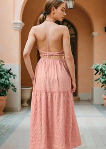 Elegant Pink Midi Dress