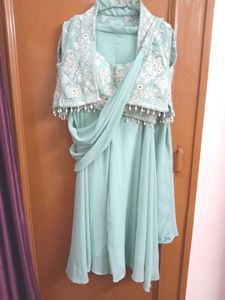 Party Wear Saree Look Dress
