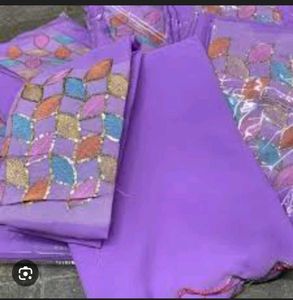 Trending Saree With Sleeves Work