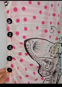 Polka Dot Butterfly Print Top Dress Women Donate