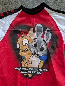 H&amp;M Unisex Cartoon Printed Half Sleeve T-shirt