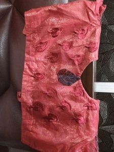 Red Leafy Embellished Top