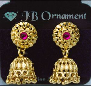 Gold Jhumka Earrings [ER275]