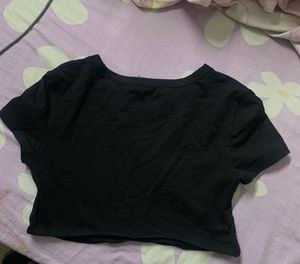 Black Cropped Top