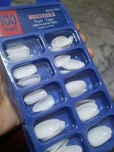 100 Pcs White Nail Tips