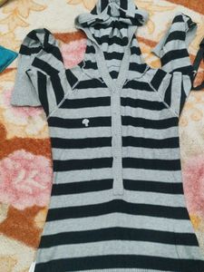 Brown &amp; Navy Plaid Wrap Top