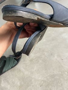 Blue Slingback Flats