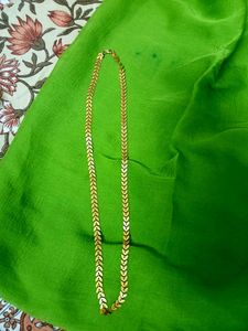 Gold Tone Chevron Chain Necklace