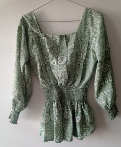Cinched Waste Off Shoulder Summer Top