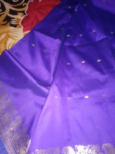 Purple Banarasi Silk Saree