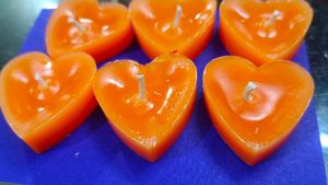 Scented Love Candles Orange Set Of 6