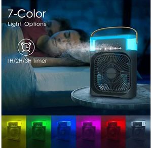 Portable Air Conditioner Fan  7 Colors Led Light