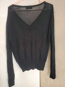 Black Button-Down Cardigan