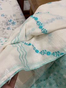 Sea Blue Pure Cotton Salwar Set
